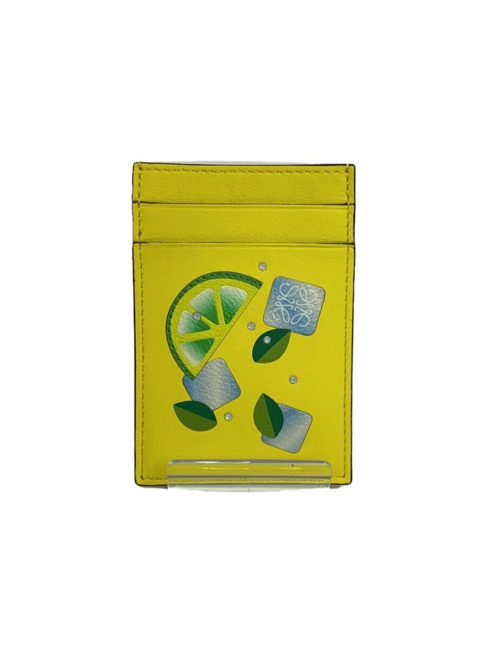 Loewe Vertical Card Cocktail Anagram Case Leather Yellow
